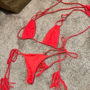 Indah Red Bikini Set